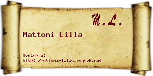 Mattoni Lilla névjegykártya